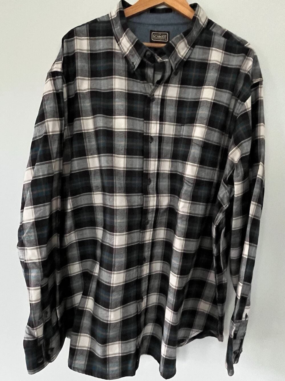 CE Schmidt Workwear Shirt Mens 3XL Plaid Buttown Down Long Sleeve Oxford NWT